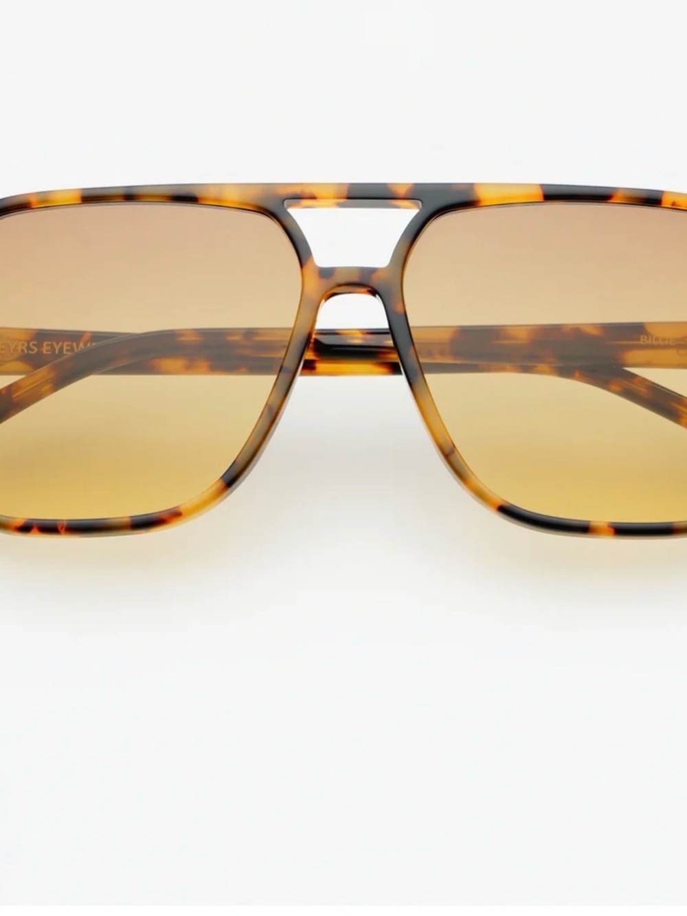 Tortoiseshell Aviator Sunglasses - Amber Gradient Lenses